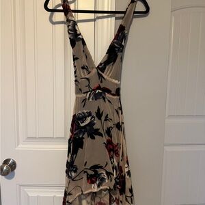 Current Mood Black and Red Floral Mini Dress